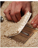 Professional carpet stretching